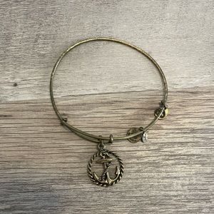 Alex and Ani gold anchor bangle